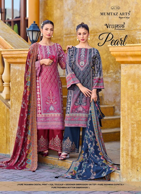 Pearl By Mumtaz Viscose Pashmina Printed Dress Material Suppliers In India